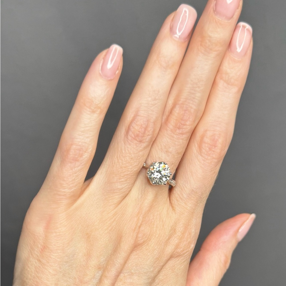 GRA CERTIFIED 3CT MOISSANITE DIAMOND RING